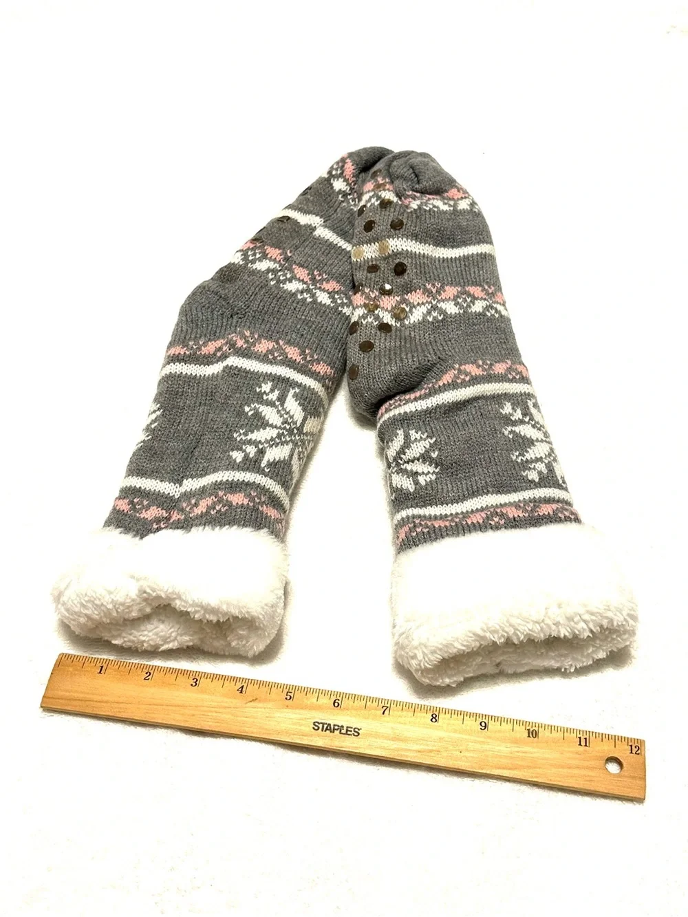 5/$15💥 Cozy Cabin Slipper Socks Winter Snowflake ❄️